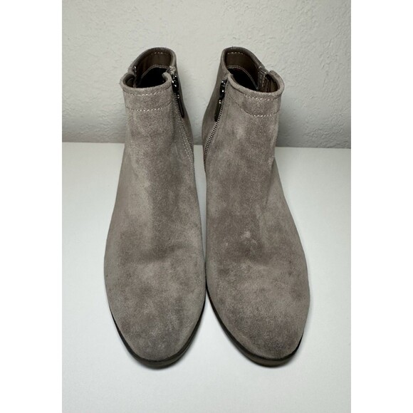 Blondo Womens Suede Taupe Booties Size‎ 9M Side Zip Waterproof Stack Block Heel - Picture 5 of 14